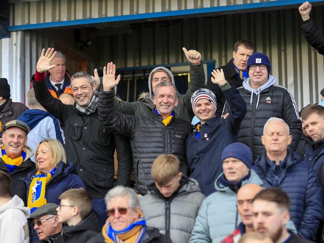 Mansfield Town fans ahead of kick-off at the weekend.