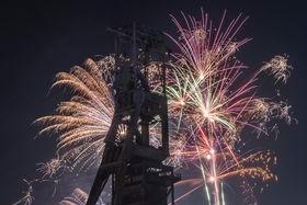 Fireworks could be seen at the Clipstone headstocks