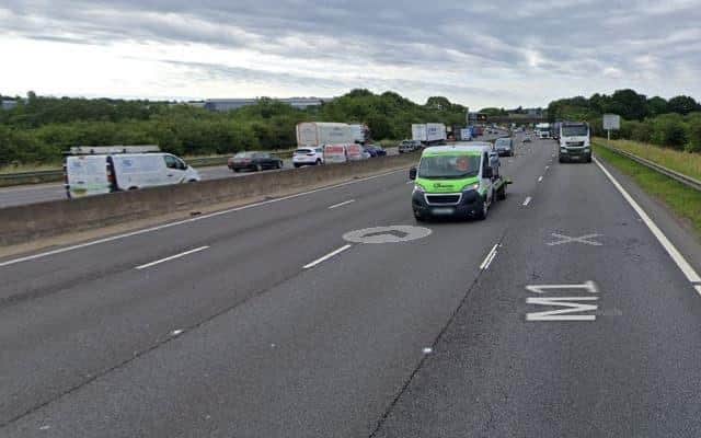 The stretch of motorway where the incident took place