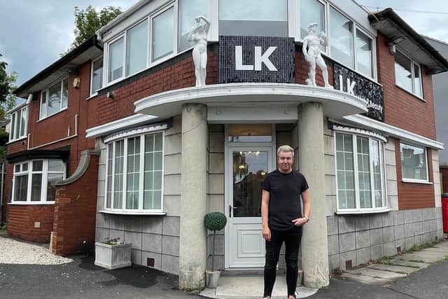 Kieren Edden-Hards outside the salon, which he is currently completely refurbishing.