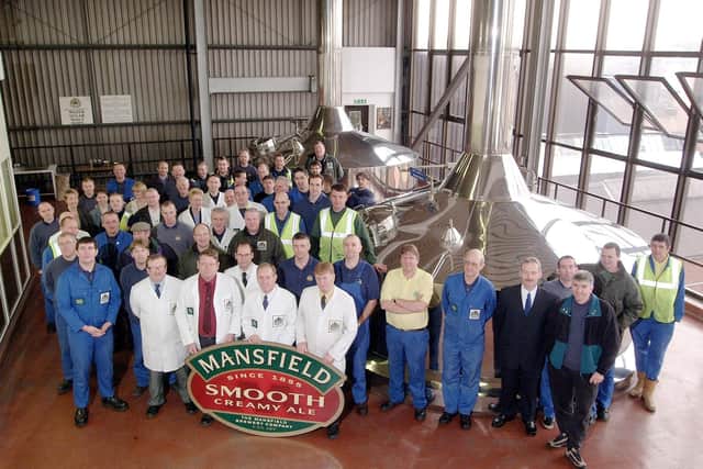 Mansfield Brewery's last working day, 2001.