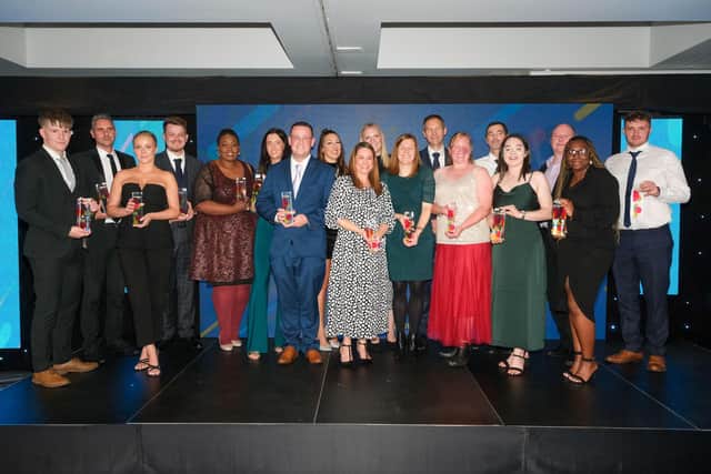 Winners celebrate at last year's awards event