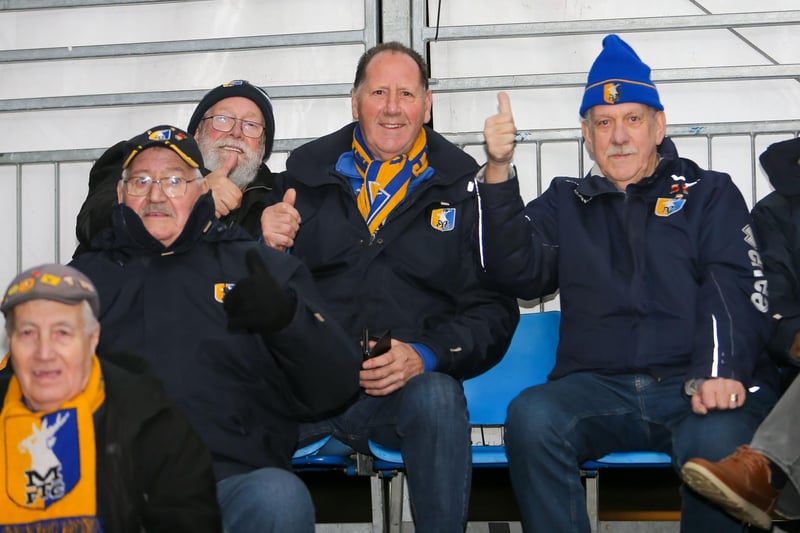 Travelling Mansfield fans at Sutton Utd. Pic: Chris Holloway / The Bigger Picture.media