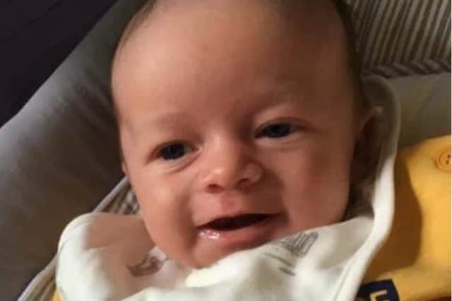 Baby Roman who is now doing well thanks to quick-thinking doctors.