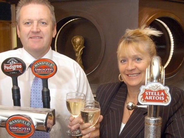 Phil Needham and Anita Golding, the landlords of the Ladybrook Hotel, pictured in 2007.