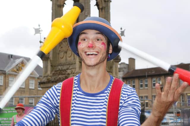 Bonkers the clown at the event.
