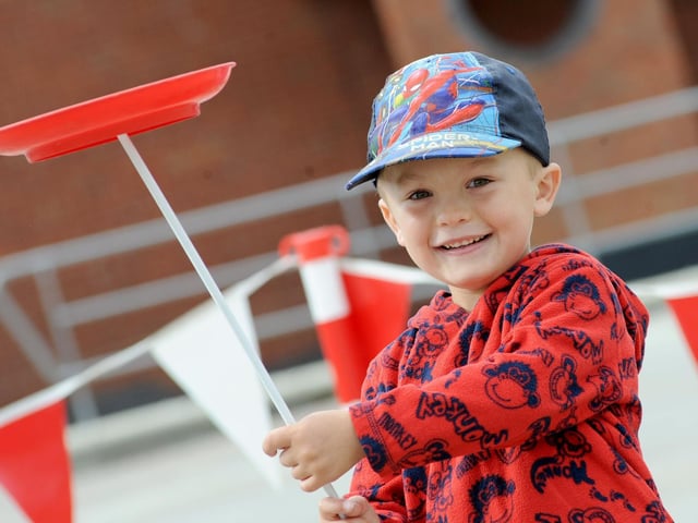 Five year old Kenzie Scotney from Sutton, is a whizz at plate spinning.