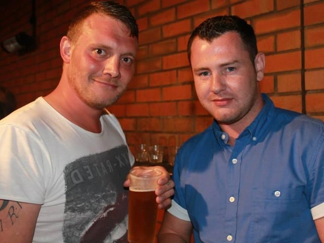 Enjoying a pint