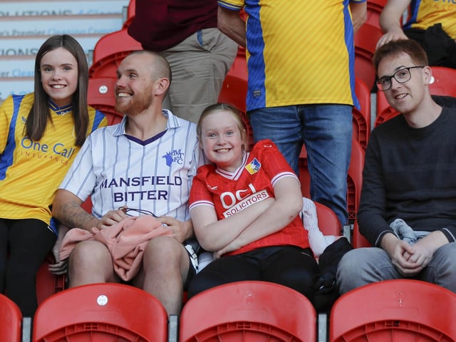 Mansfield fans at the Sky Bet League 2 match against Doncaster Rovers FC at the Eco-Power Stadium
Photo Chris & Jeanette Holloway / The Bigger Picture.media