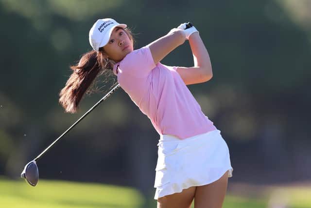 Amelia Wan in action at Quinta do Lago Golf Club.