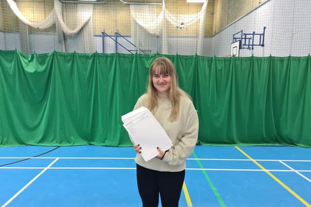 Olivia Lazarczyk admitted her course had been stressful, but is very pleased with her results.
