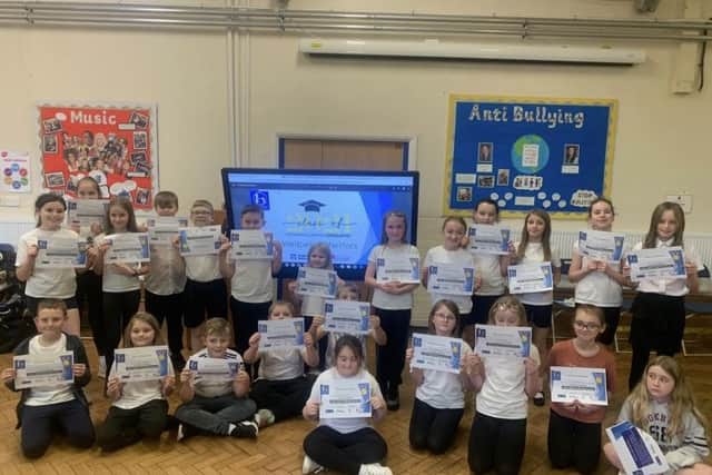 Students from The West Park Academy, Kirkby, on graduation day for the Wellbeing Warriors.