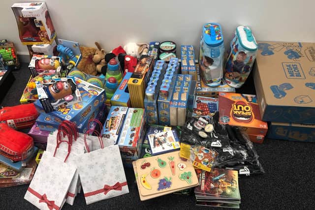 Some of the donated toys for the appeal - Mansfield District Council