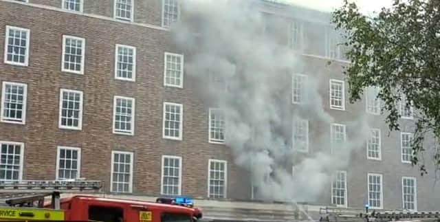 Firefighters are currently tackling a blaze at County Hall