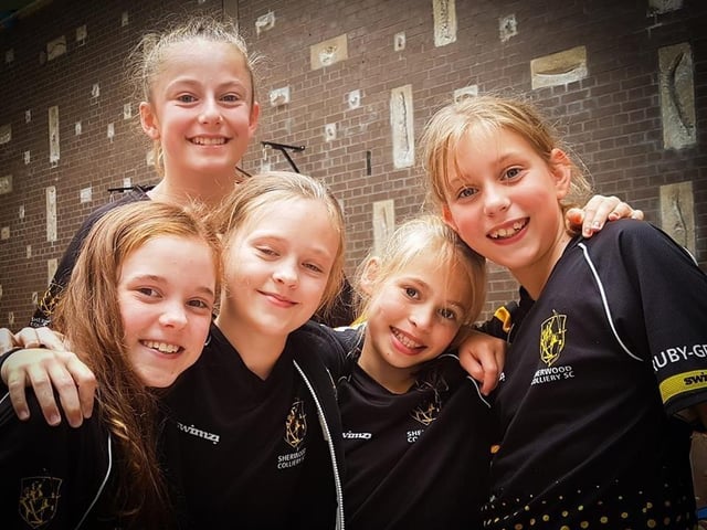 Swimmers from the Sherwood Colliery Swim Club enjoy a club event. Were you a member of the club and what are your memories?