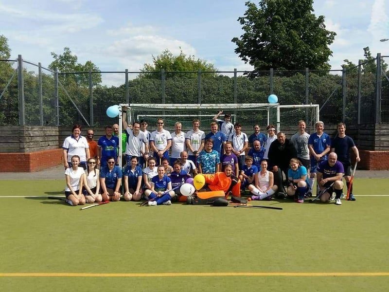 The North Notts Hockey Club line up for a team pic.