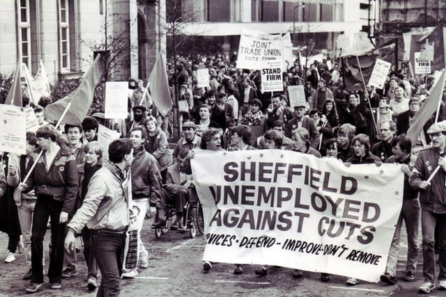 A Rate capping protest in Sheffield in 1985.