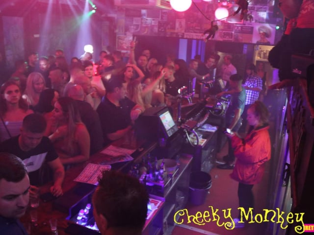 Grabbing some drinks at the bar