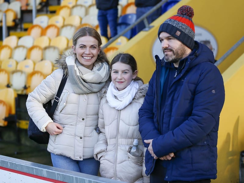Stags fans at the One Call Stadium for the Sky Bet League 2 match against Barrow.