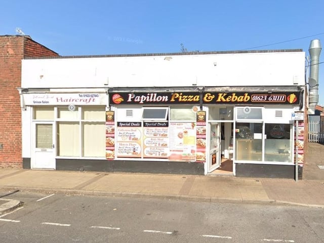 Papillon Pizza on Newgate Lane, Mansfield. Last inspected on April 27, 2023.