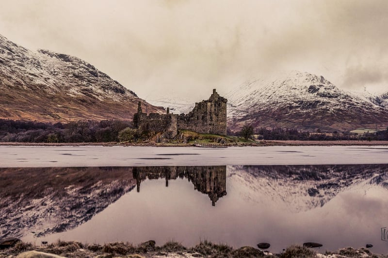 Neah McGregor took this amazing picture of an icy Loch Awe and Kilchurn Castle.