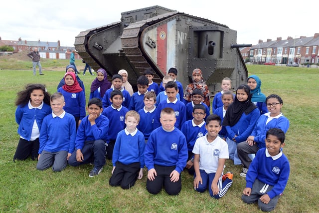 Marine Park Primary school children got to see a replica First World War tank at Arbeia Roman Fort five years ago.