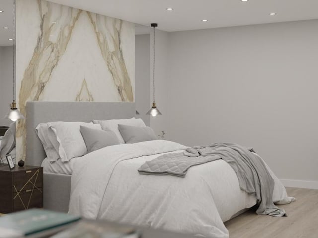 More bedroom delights at the substantial bungalow in the west of town.