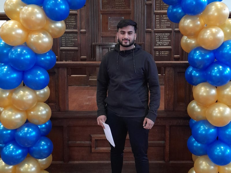 Queen Elizabeth pupil Rayan Qureshi, achieved a 7 in maths, 5s in English literature, chemistry, physics and history and a Distinction ** in engineering. Rayan said: “I am feeling good about my results and looking forward to starting college.”