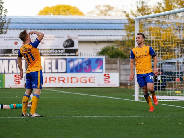 Danny Johnson salutes his goal against Tranmere Rovers.