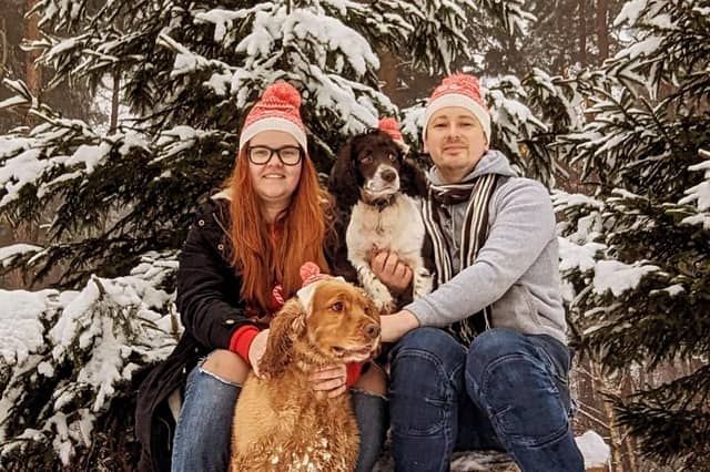 Adorable family photo in Sherwood Pines.