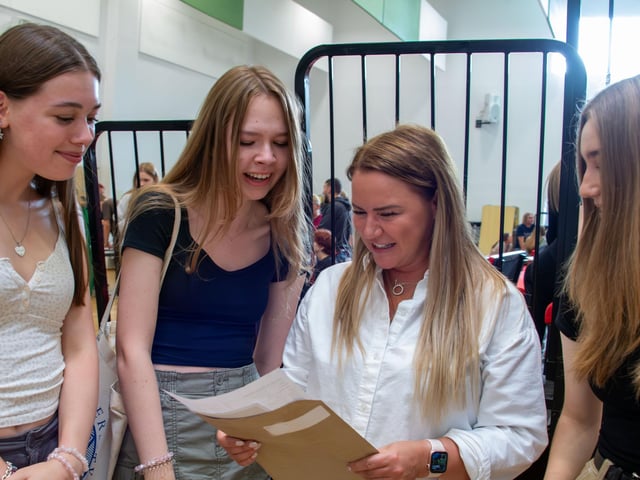 Samworth Church Academy students Jasmine Wesson, Anais Whittaker, Principal- Lisa McVeigh and Madellaine Wray.