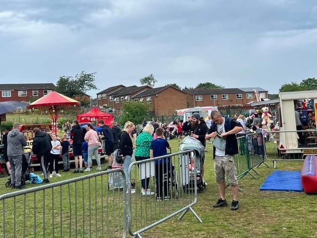 Inflatables were popular with the children.