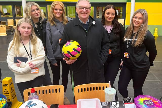 Councillor Paul Henshaw popped by to support the Christmas market