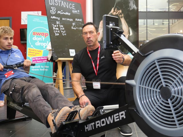 Students could try out fitness challenges thanks to Pure Gym and Everlast Gym who attended the fair