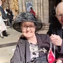 Former Chad sports journalist Gordon Foster is pictured with his wife Joan, after receiving Royal Maundy Money from His Majesty King Charles III during a ceremony at York Minster on Maundy Thursday.