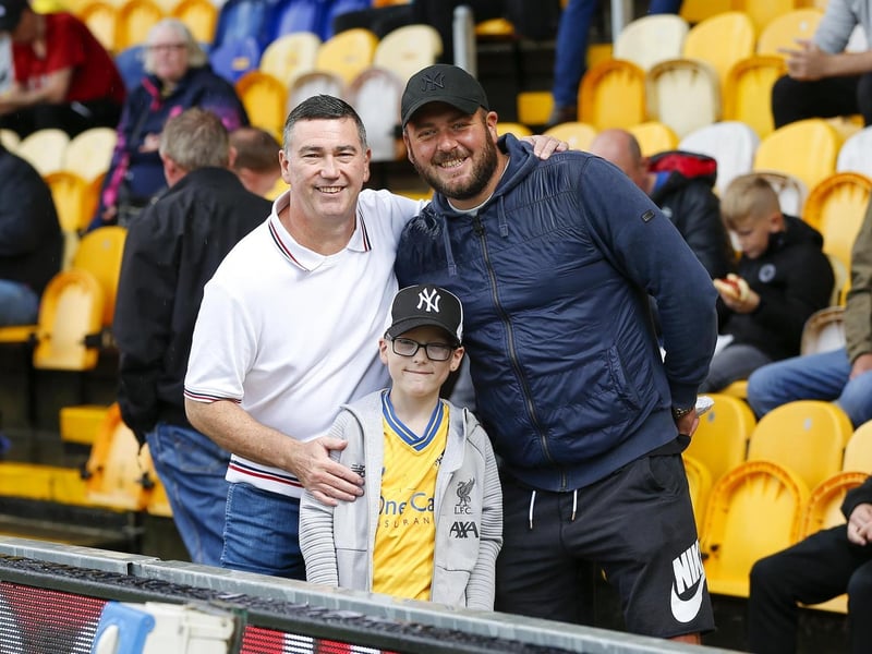Mansfield Town fans ahead of the win over Stockport County.