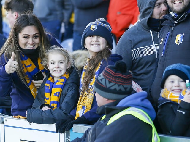 Stags fans at the Boxing Day match against Northampton Town.