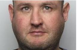 Pictured is Steven Bewley, aged 35, of Castle Grove, Sprotbrough, Doncaster, who has been sentenced to 20 months of custody after he admitted assault occasioning actual bodily harm, criminal damage and two counts of breaching a restraining order.