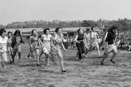 This photo was captured during the mother's race at Newgate Lane sports day in 1970. The school closed in 2012 and became Mansfield Primary Academy.
