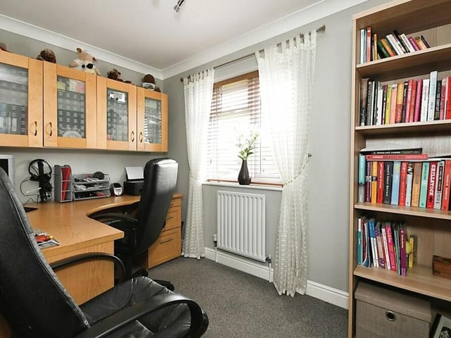 The fourth and final bedroom, which is the smallest in the Sutton house, can easily be converted into a smart home office or study.