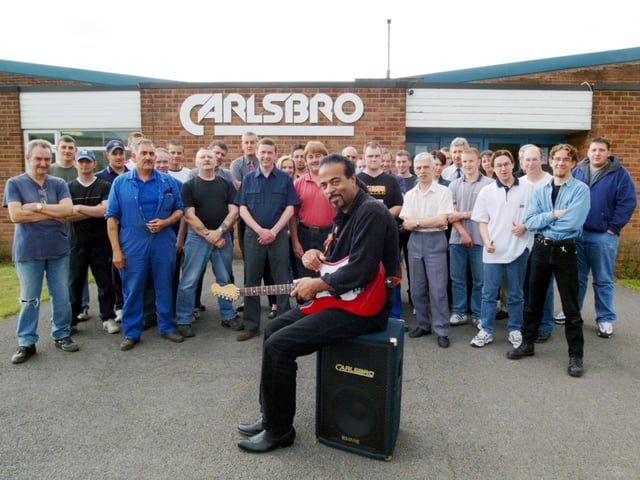 Staff at Kirkby's Carlsbro factory, pictured in 2001