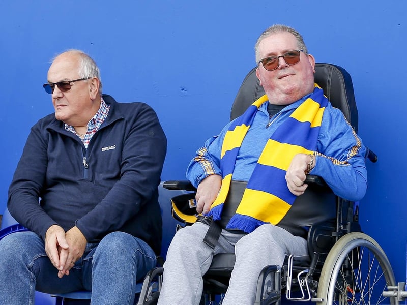 Mansfield Town fans at the draw with AFC Wimbledon.