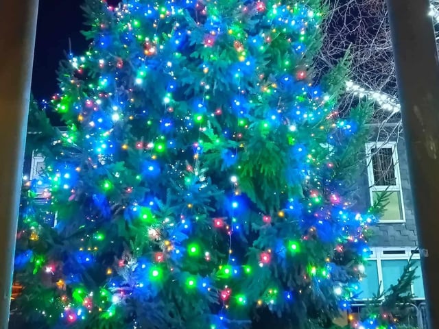 The Christmas tree donated by Beauvale Priory