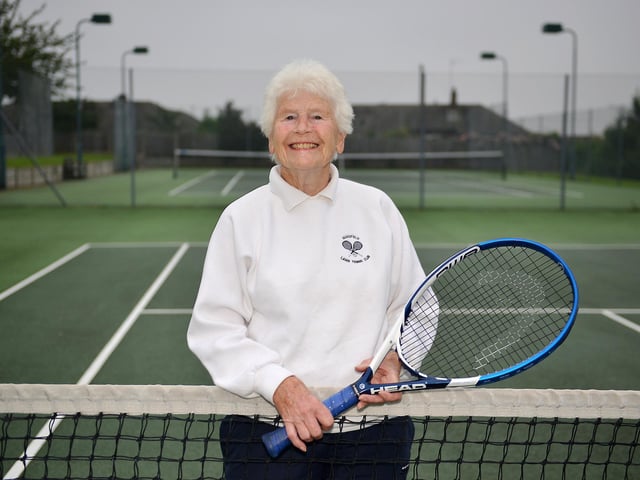One of Mansfield Lawn Tennis Club older members Sally Beeley.