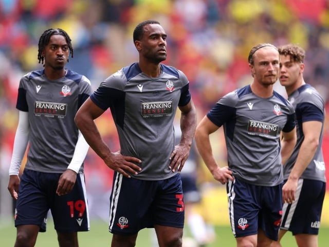 LONDON, ENGLAND - MAY 18: Cameron Jerome of Bolton Wanderers looks on during the warm up prior to the Sky Bet League One Play-Off Final match between Bolton Wanderers and Oxford United at Wembley Stadium on May 18, 2024 in London, England. (Photo by Alex Pantling/Getty Images) : Last club: Bolton WanderersPosition: attacker