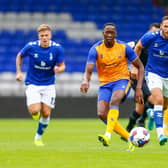 Lucas Akins chases the ball as Mansfield Town win their fruendly at Oldham Athletic on Saturday. Photo by Chris Holloway/The Bigger Picture.media