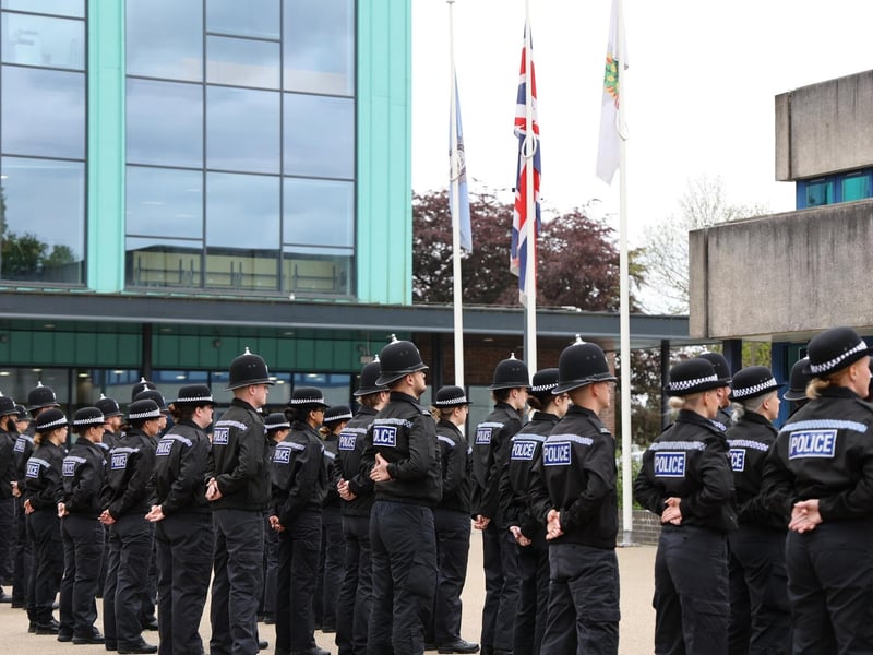 On May 8, officers, staff, and student officers from Nottinghamshire Police assembled at Force Headquarters to observe a two-minute silence in commemoration of VE Day. This solemn gathering was held to honour the courageous individuals who valiantly fought during World War II, securing peace and freedom for future generations.