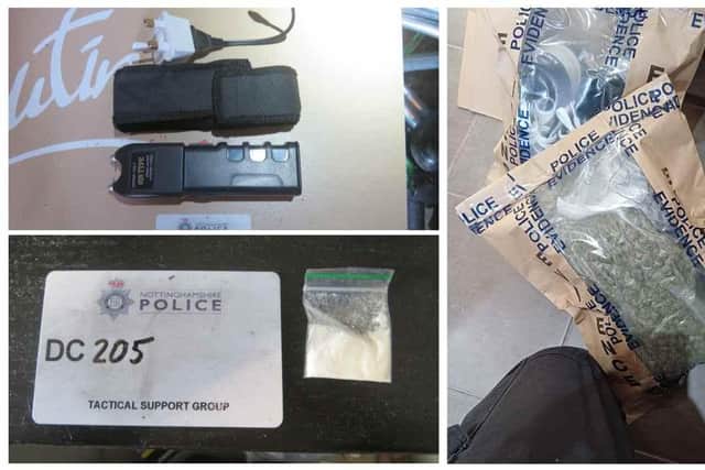 County Lines officers seize drugs and arrest suspected dealers. Image by Nottinghamshire Police.