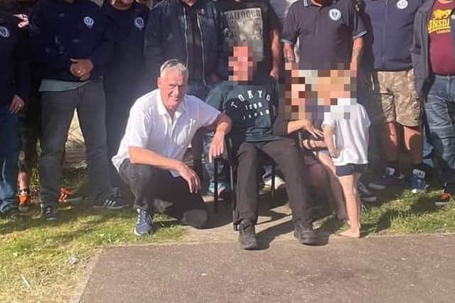 MP Lee Anderson with members of the Skegby Scooter Club.