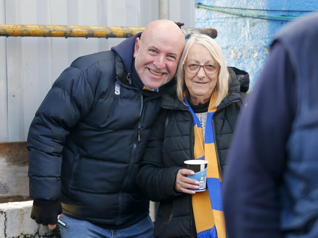 Mansfield Town fans who watched the 1-0 win at Barrow.
